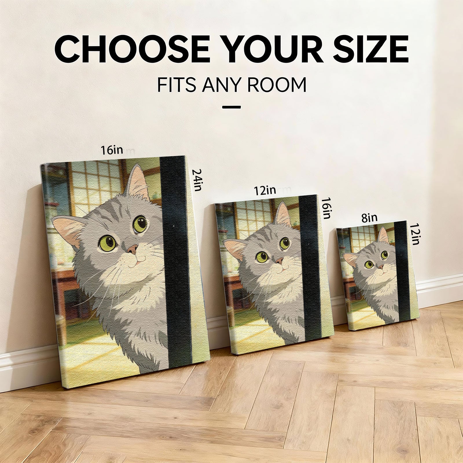 Custom Anime Pet Portrait - Japanese Animation Style Canvas - Personalized Manga Art