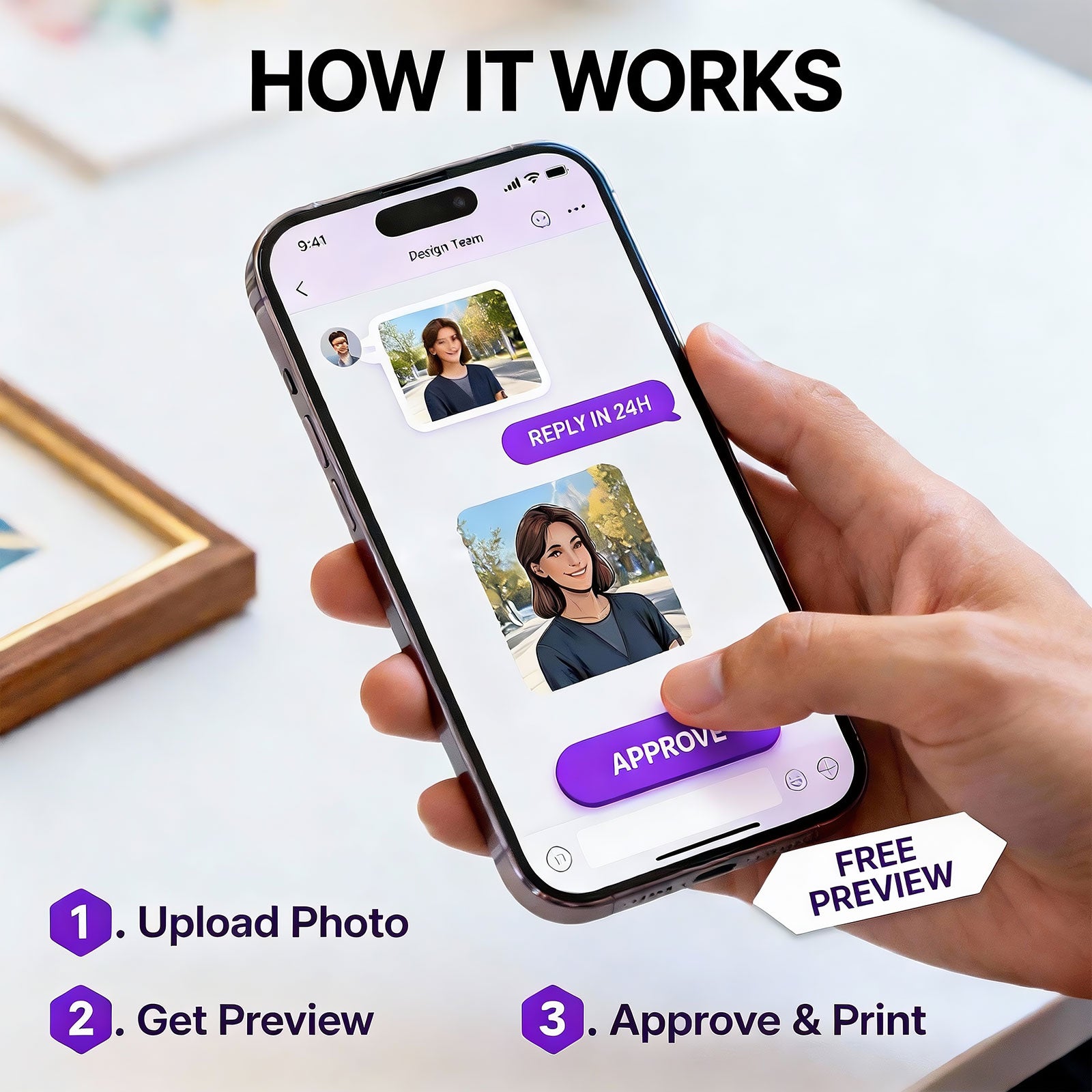 Custom 3D Cartoon Couple Portrait - Personalized Pixar-Style Gallery Canvas from Your Photo 